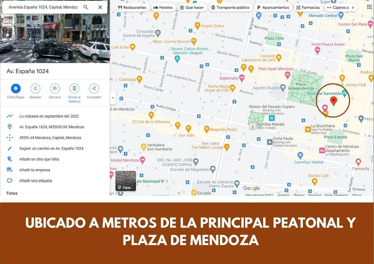 Tu Casa En Espana Y Peatonal - Cochera Privada Incluida - Microcentro Mendoza Argentína